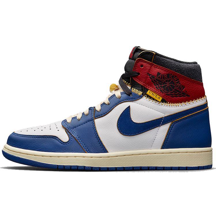 Union LA x Air Jordan 1 Retro High NRG Storm Blue Unisex-Sneaker Weiß Varsity-Rot Schwarz BV1300-146 37.5 gray