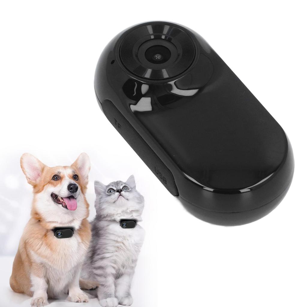 Pet Collar Camera 120 degrees  Wide Angle OTG Connection Lightweight Small Action Camera Pet Sport Camera with Back Clip for Dogs Cats