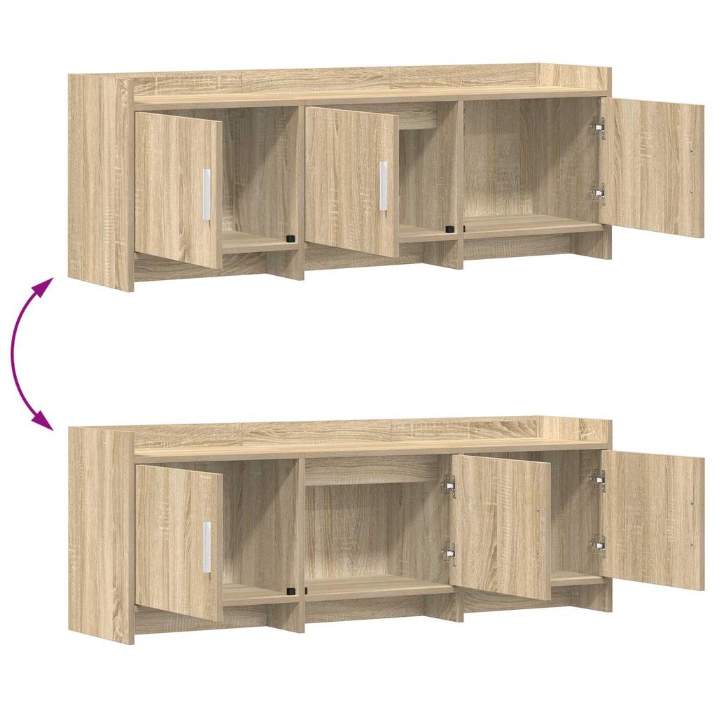 TV Cabinet 130 x 33 x 47 cm Sonoma Oak Particleboard