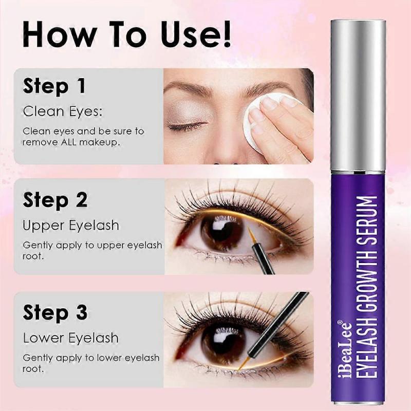 2pcs Rapid Eyelash Growth Serum Eyelash Lift Lengthening Eyelash Longer Eyelash Thickening Nourishing Follicles Hairline Extension