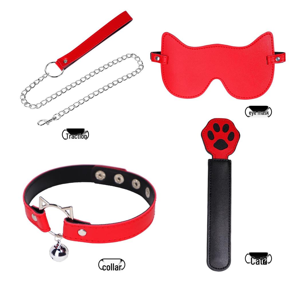 Nekomusume Flirting Set: SM Toys with Restraint Collar & Bone Gag