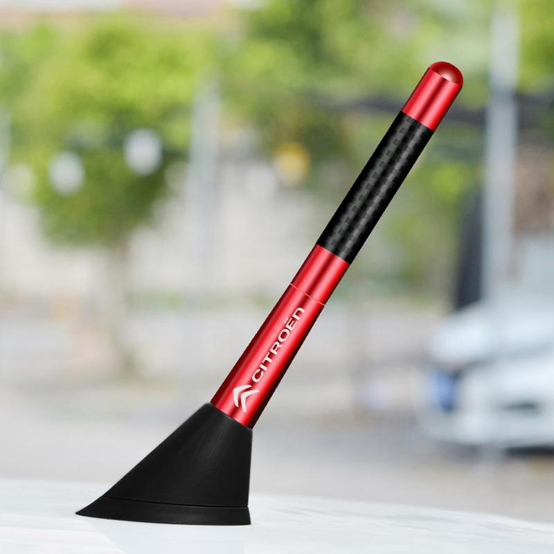Carbon Fiber Short Radio Antenna Sticker For Citroen C4 C5 C3 C2 C1 C4L C6 Picasso Saxo C-ELYSEE VTS Car Styling Accessories