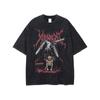 Aged Shortsleeved Tshirt Anime Chainsaw Man Chainsaw Man Bochita Denji Print Round Neck High Street