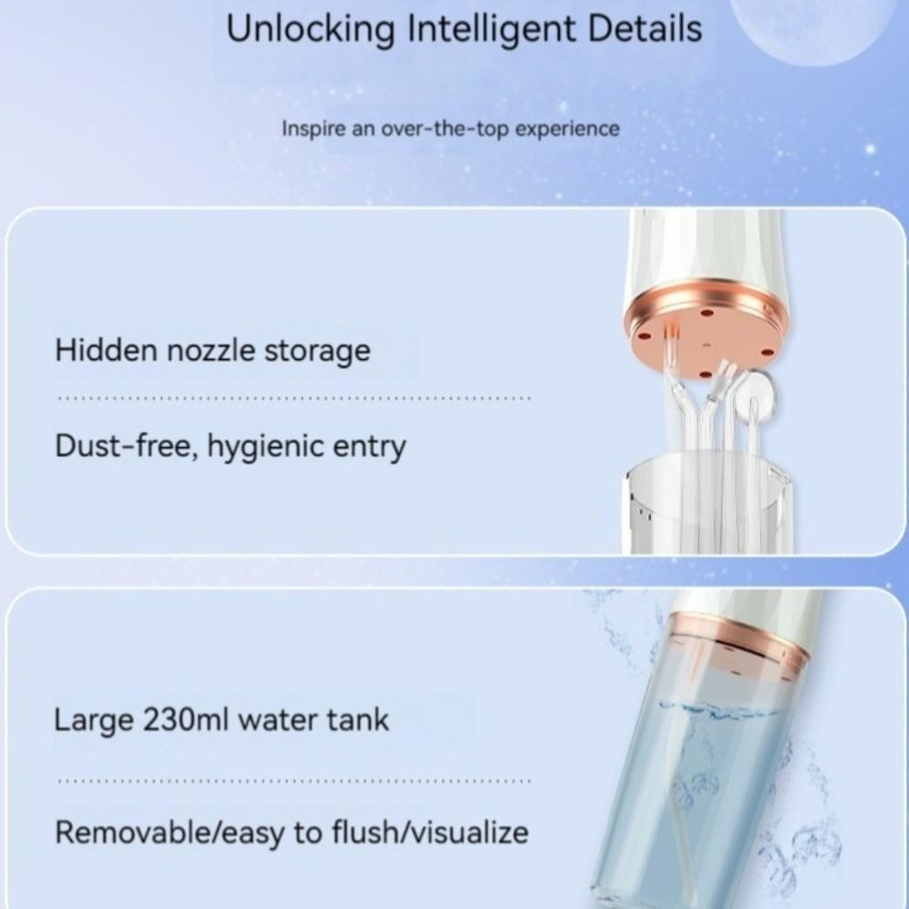 Tragbarer 3-Modus-Wasserstrahl-Zahnreiniger USB-wiederaufladbar Kabelloser Mundduscher Elektrischer Dental-Jet-Irrigator für Reisen