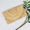 Stroh-Clutch Handgefertigt Gewebt Einfarbig Lässig Große Kapazität Geschenk Sommer Frauen Mädchen Stroh Umschlag Handytasche Täglicher Gebrauch