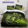 sporting fc Pattern Bedding Home Decoration Birthday Gift (1 * duvet cover + 2 * pillowcase, without core)