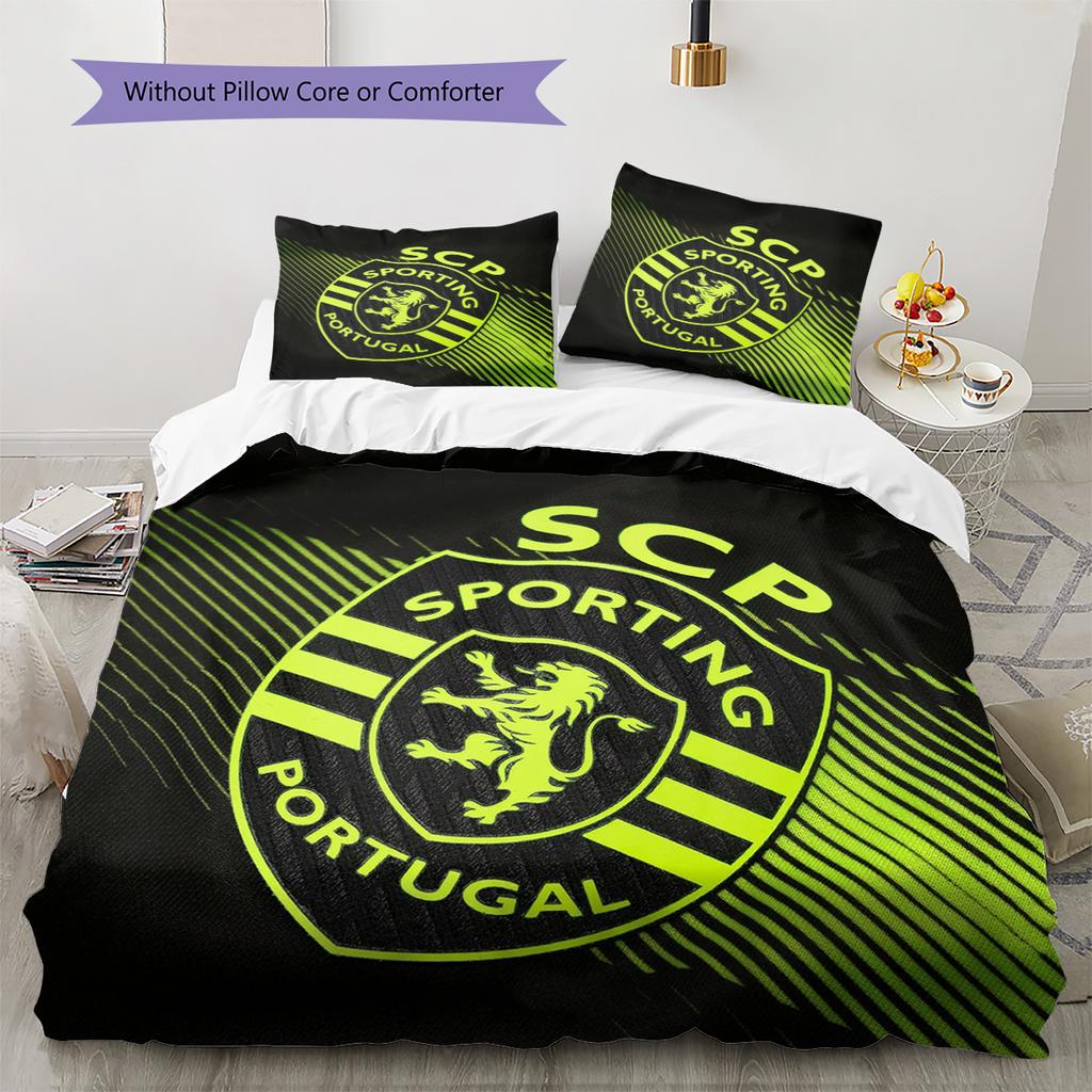 sporting fc Pattern Bedding Home Decoration Birthday Gift (1 * duvet cover + 2 * pillowcase, without core)