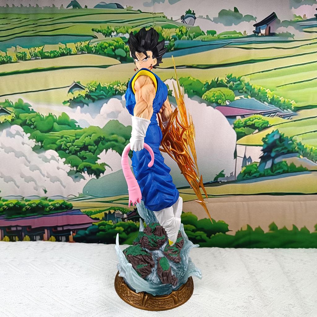 40cm/15.75inch Dragon Ball Z Vegetto Figure 3 Heads Replace Super Saiyan Action Figure Gk Statue Collection Model Toys Gifts