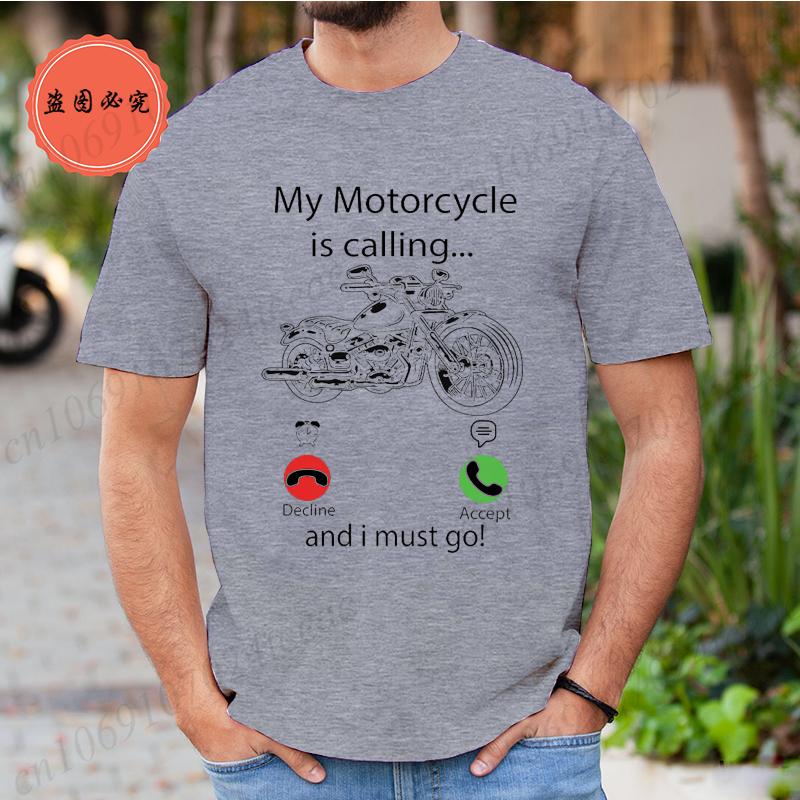 

My Motorcycle Is Calling and I Must Go Funny Motorcyclist Unisex T-Shirt Women Men s Tshirt Hip Hop Tops Tee New Fashion T-Shirt 4XL