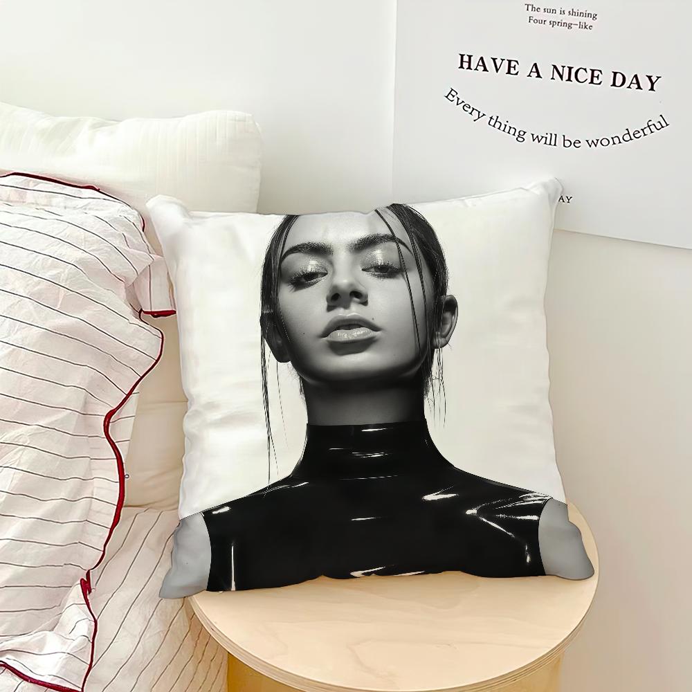 Cool Green Art Singer CCharli Xcx Brat Comfortable Soft Pillowcase Hogar Sofa Living Room Home Bedside Decor Pillowcovers Gift