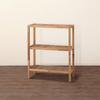 Francfranc Min Wide Shelf, Natural (W650xH845) - Rack, Natural Wood, Wooden Shelf, Wall Shelf