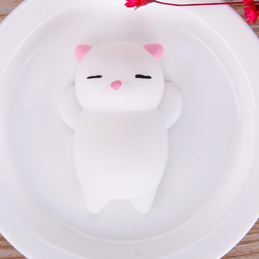 Roztomilý Mochi Kočka Mačkací Léčivá Zábava Děti Kawaii Hračka Stres Dekor Odlehčovač
