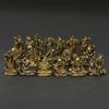 18 Pieces Arhat Figurines Solid Brass Buddhist Statues AntiqueStyle with Hanging Loop for