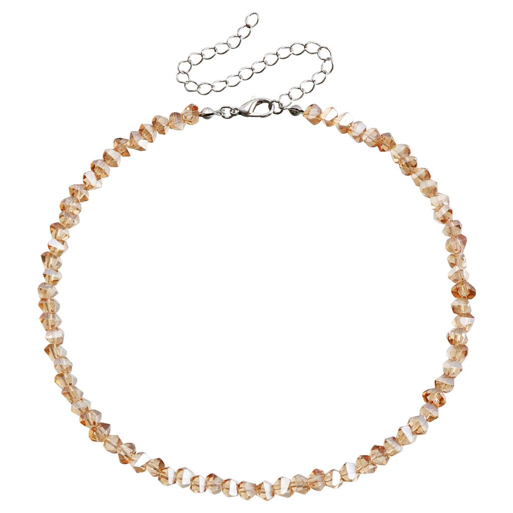 Personalized European American Style Hand Woven Beaded Crystal Clavicle Necklace For Women