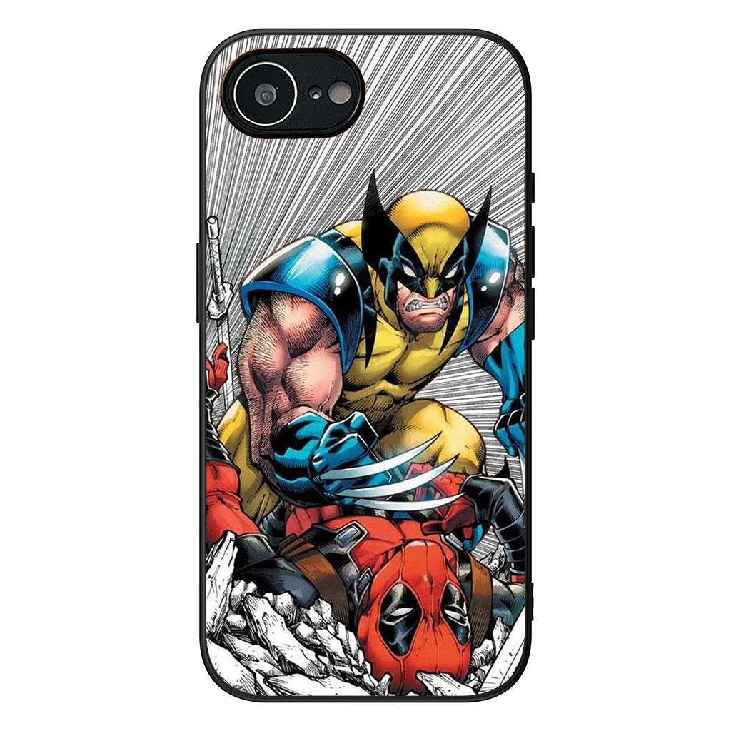 Wolverine Marvel Deadpool Casing Phone Cover for Apple iPhone 16 15 14 11 Pro Max 7 8 Plus SE2 SE3 SE 2022 2020 Case