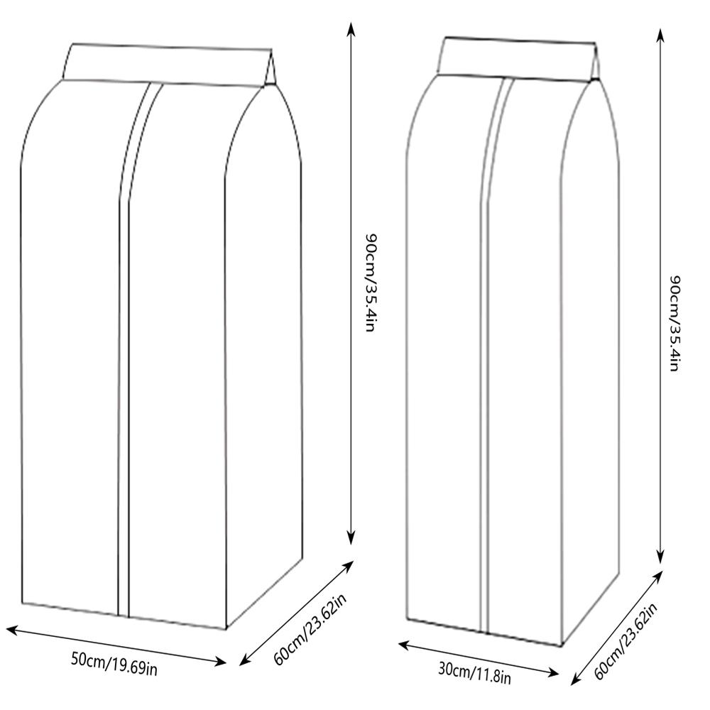 Clothes Dust Cover Wardrobe Hanging Window Dust Cover Coat Suit Dress Protector Household Garment Clothing Bags Closet Organizer