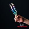 Dazzling Colors Classic Burgundy Glass Ion Plating Crystal Bordeaux Goblet Party Wedding Champagne Flutes Oblique Mouth Wine Cup