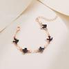 Cross-Border New Four-Leaf Clover Bracelet for Women, Korean Simple Ins Style, Mother-Of-Pearl Good Luck Four-Leaf Clover Versatile Bracelet