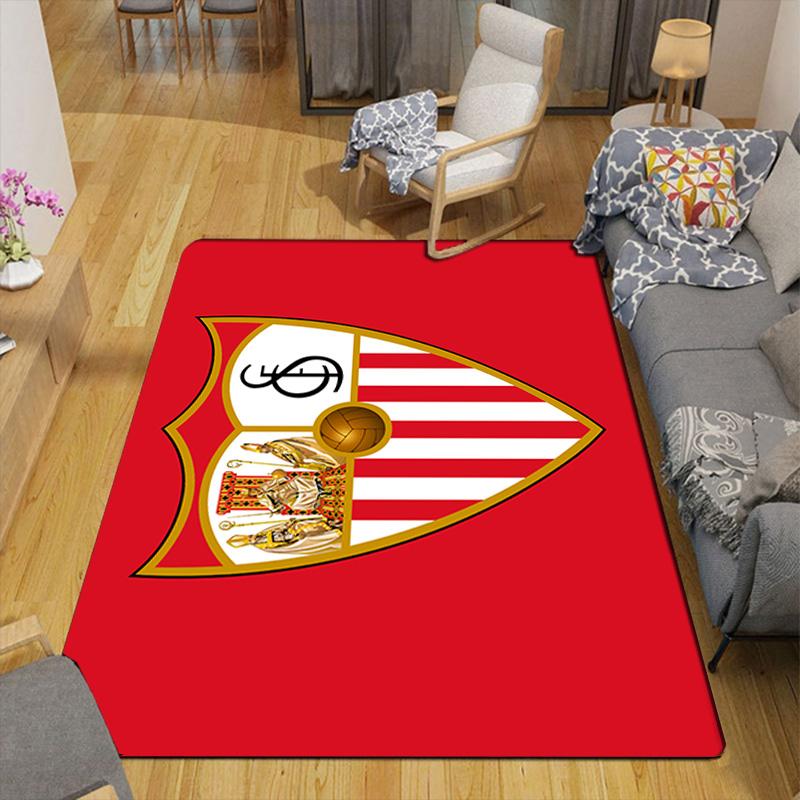 Sevilla FC Pattern Rug Floor Mat for Living Room or Bedroom Soft and Comfortable Carpet a Gift for Birthday and Holiday.