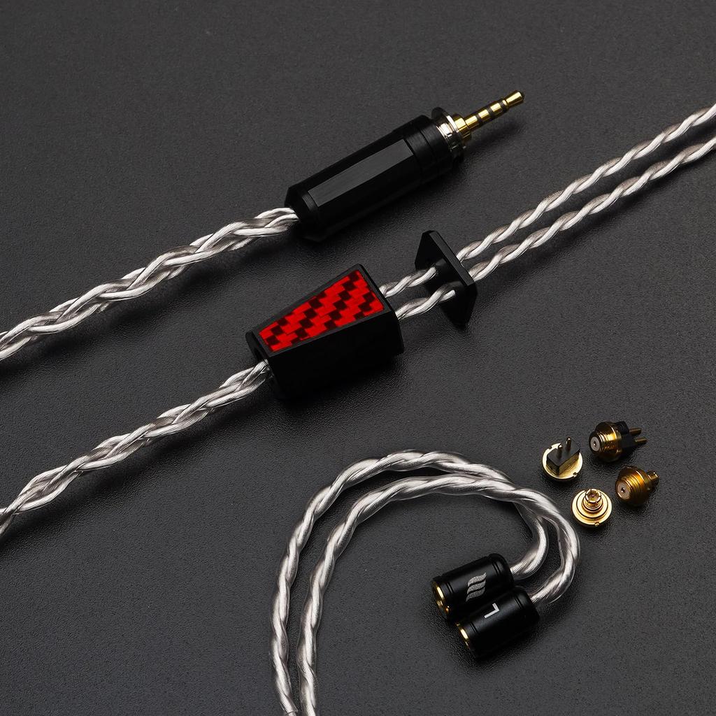 Effect Audio X HiFiGo GRIFFIN Earphone Copper IEM Cable with Replaceable ConX Connectors Cable, 4-Wire High-Purity Silver-Plated (2.5mm)