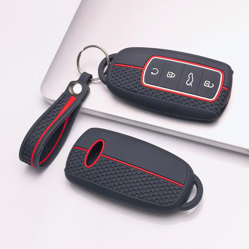 Key Cover for Chery Tiggo7 Tiggo8 Tiggo5X Arrizo5 Arrizo6 with Keychain Anti-Scratch Guard Shockproof Protection Soft Grip Texture