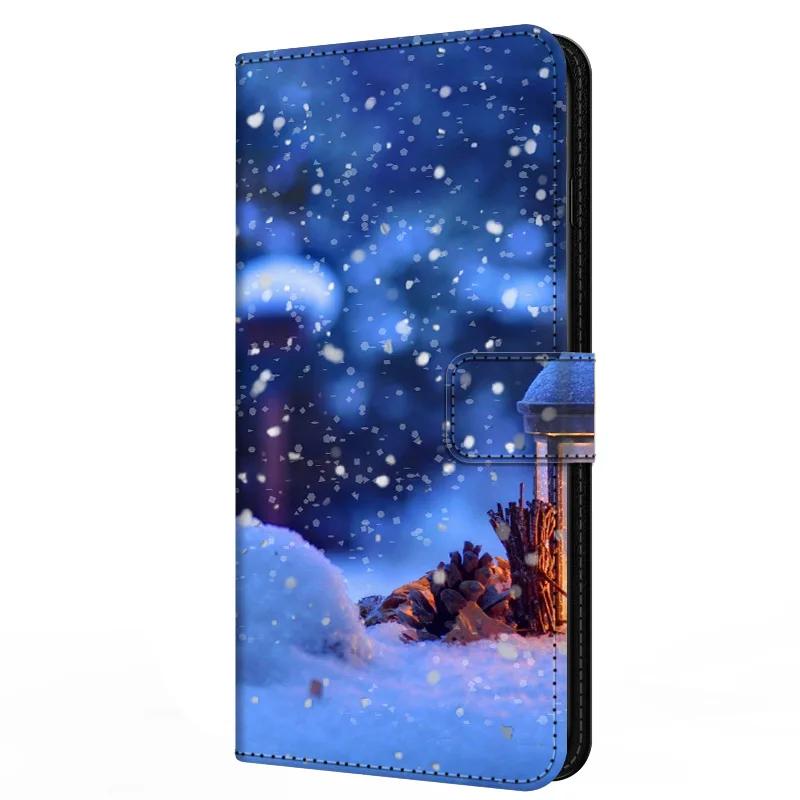 Leather Case For Honor 300 Honor300 Ultra Card Stand Book Cover For Magnetic Wallet Phone Bumper Merry Christmas Shell Flip Para
