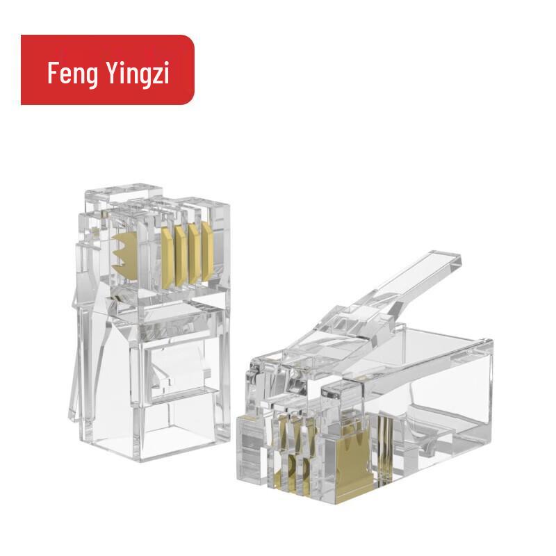 4P4C позолоченные разъемы для телефонной трубки 100 Pcs/Bag