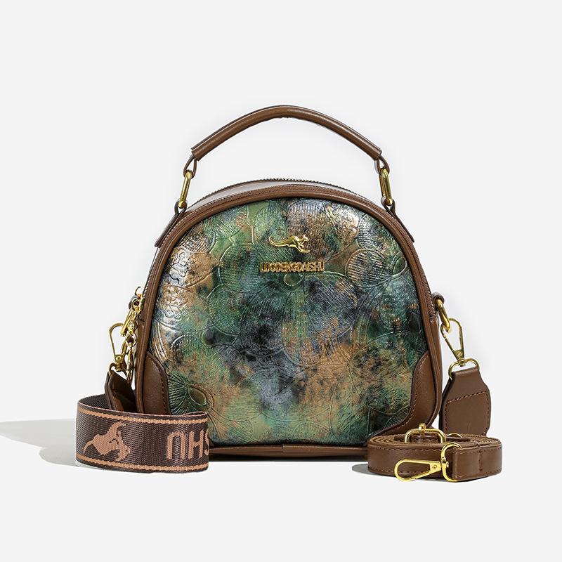 

Pillow bag women s bag genuine three-layer women s messenger bag women s new fashionable soft leather shoulder bag зелёный