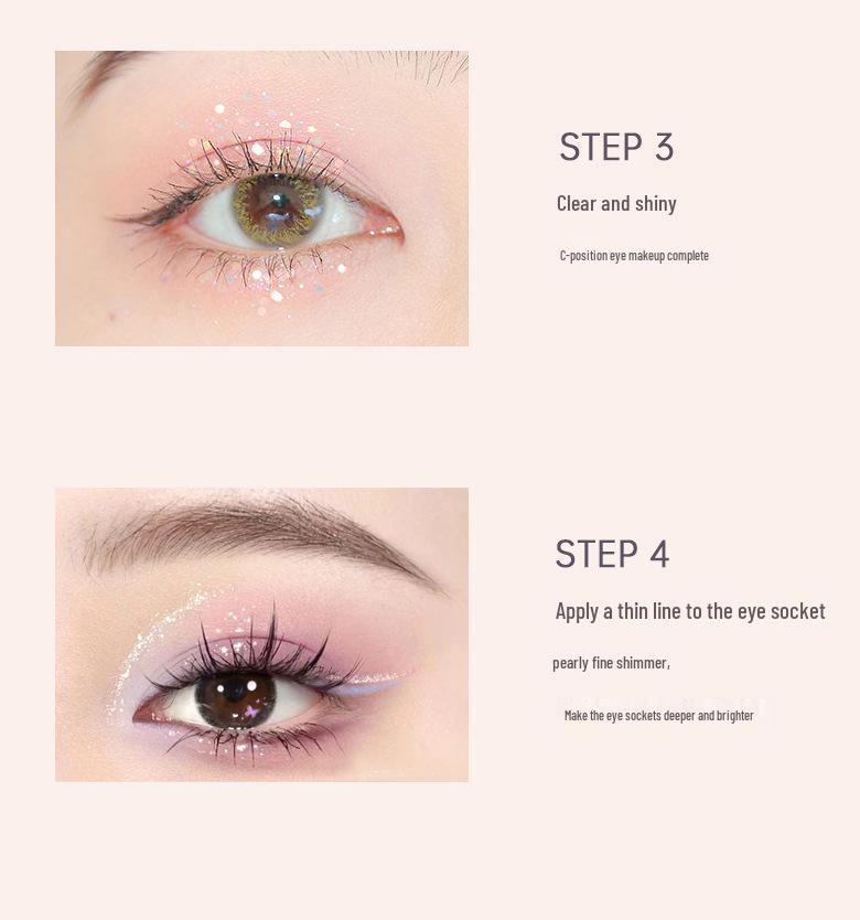 Galaxy Shimmer Lidschatten flüssig: Wasserfest, Perlmutt- & Glitzer-Finish