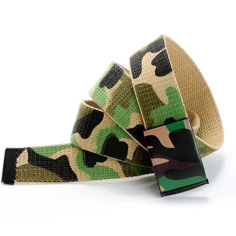 Baumwoll-Canvas Schnallengürtel Neu Graffiti Camouflage Herren Jungen Unisex Schlichtes Gurtband