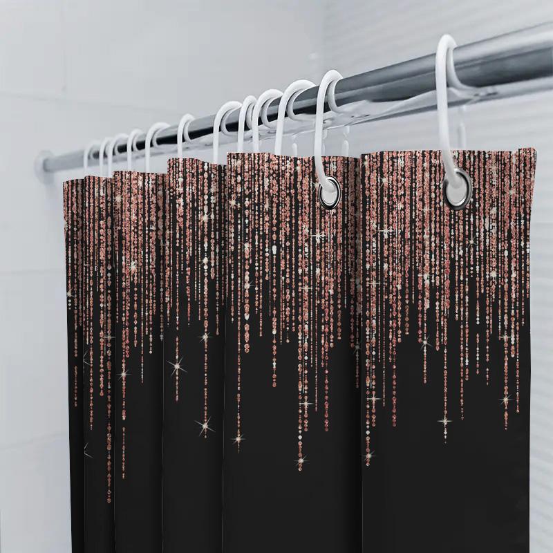 Blue Shower Curtain With Jellyfish Pattern Bathroom Decor For Home Bathrooms Modern Waterproof Fabric Shower Curtains Decoration