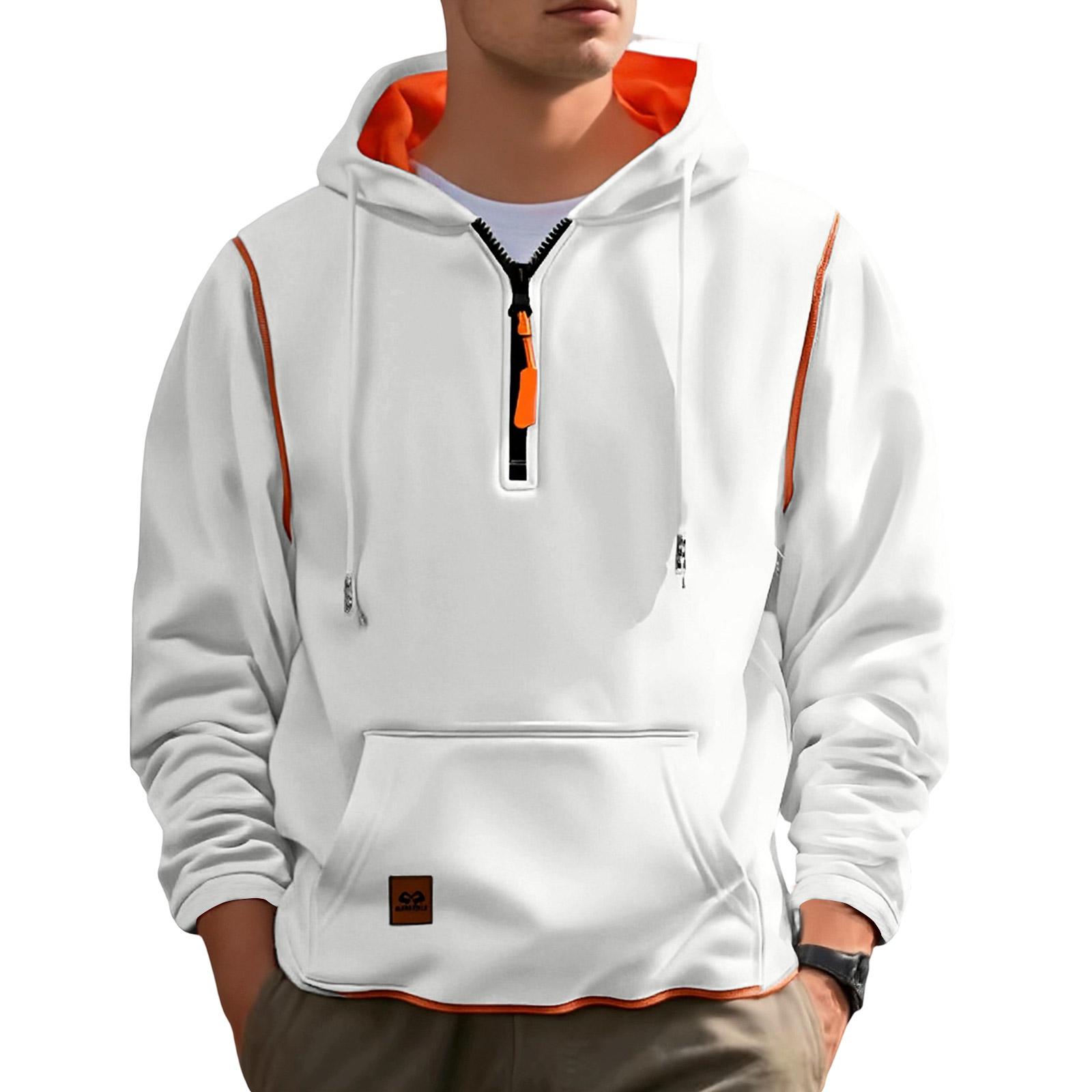 Hooded Sports Tracksuit Unisex Running Outfits Long Sleeve Pullover Hoodies Sweatshirt XL белый 2090₽