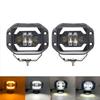 5-inch LED Work Lights Waterproof Square Lights with with Angle Eyes Hi/Low Beam Light Fog Light for Truck ATV UTV- Boat