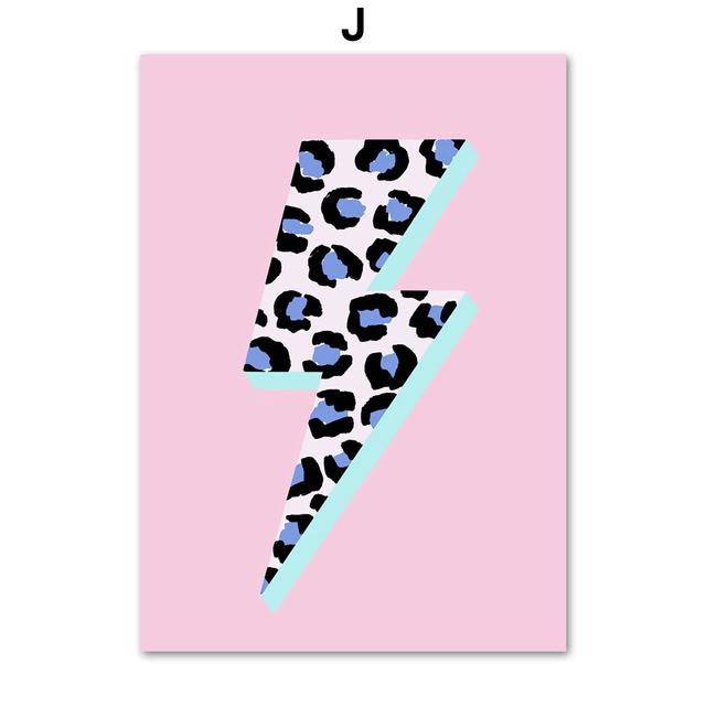Abstract Leopard Poodle Zebra Vase Wall Art Canvas Painting Nordic Posters And Prints Wall Pictures For Pink Living Room Decor No Frame