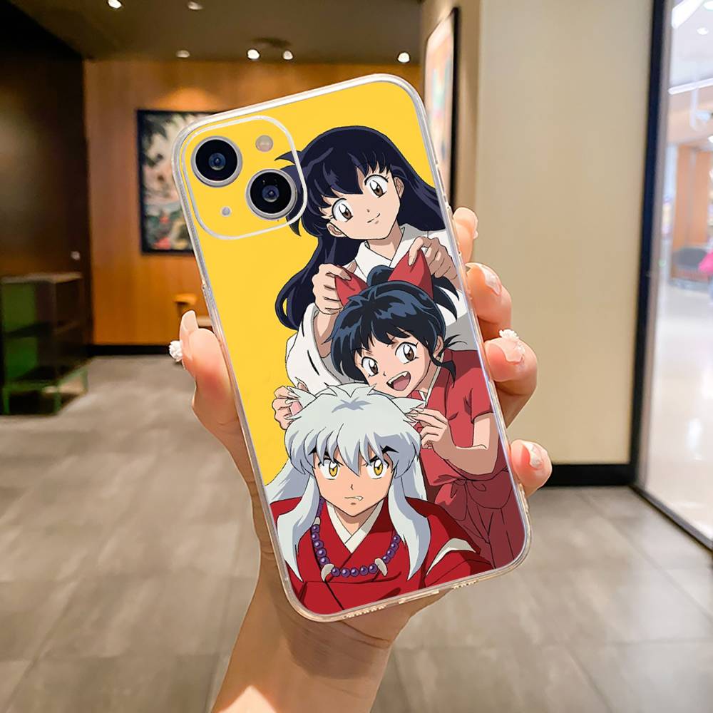 L-L-Inuyasha Phone Case For iPhone17,16,15,14,13,12,11 ,Pro Max, Plus Soft Silicone Transparent Cover