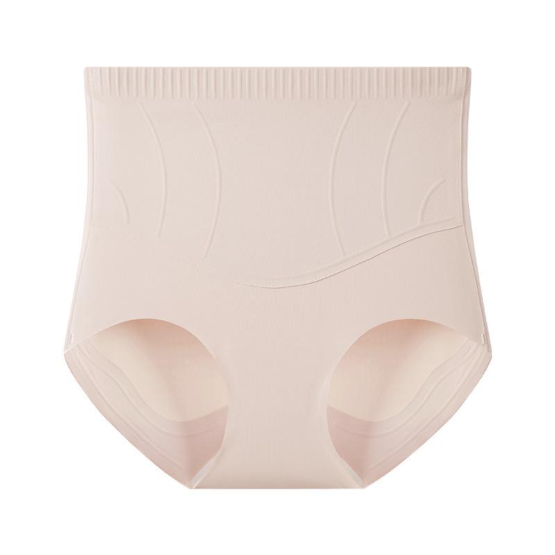 Women's Jelly Strip Tummy Control Light Shaping Pants Mid-High Waisted Plus-Size High Elastic Seamless Butt Lifting Breathable Underwear