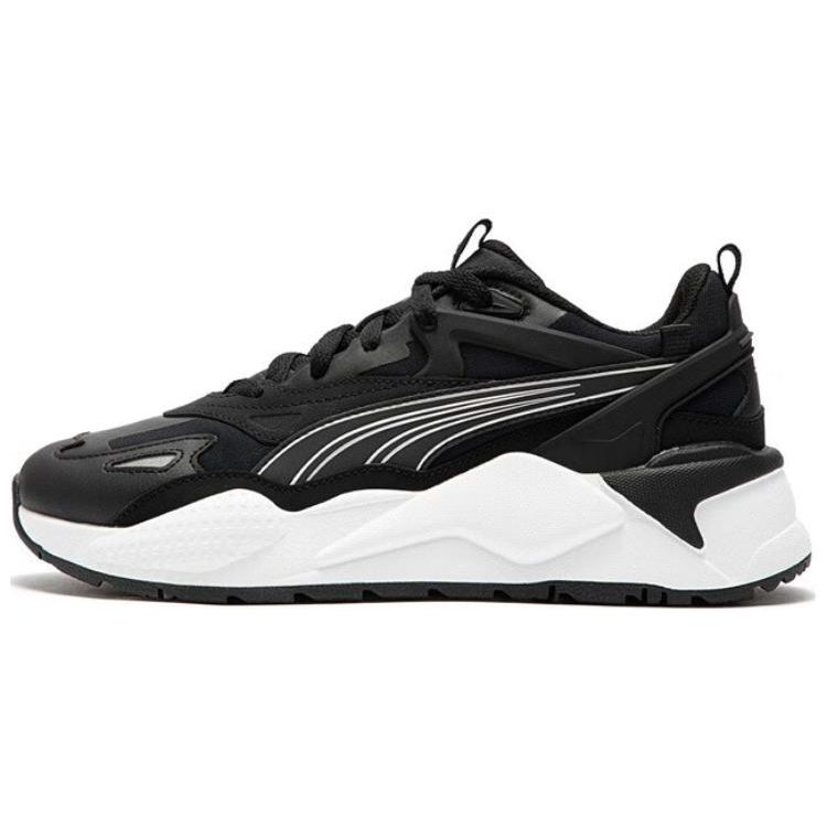 Puma Rs-X Efekt Leather Comfortable Retro Low-Top Lifestyle Sneakers Unisex sneakers Black Silver 390777-01