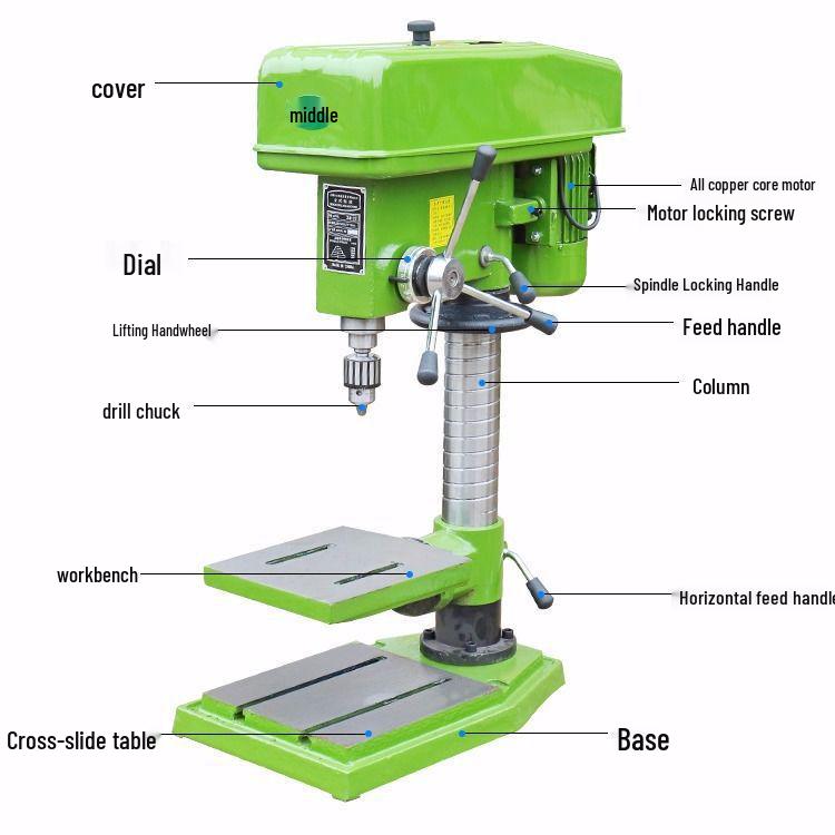 High Power Dual-use Bench Drill & Mill - 220v/380v, Multi-function, 16 Drill Tap