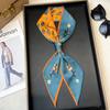 French retro polka dot long silk scarf women's spring and summer fashion temperament versatile high-end scarf headband streamer belt