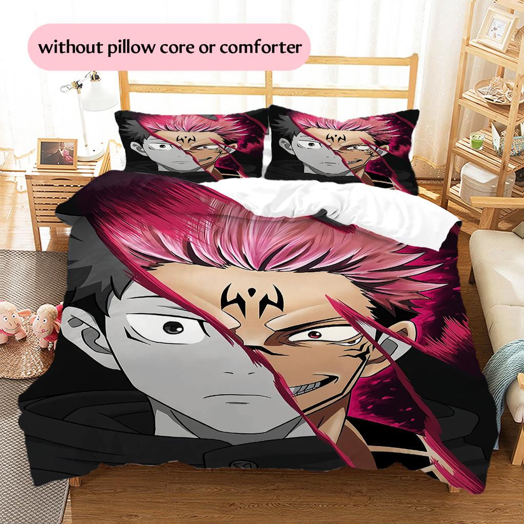 Jujutsu Kaisen Main Characters Bedding Set Duvet Cover Pillowcase No Filler, Soft Home Bedroom Decor, Perfect Gift for Fans.chl