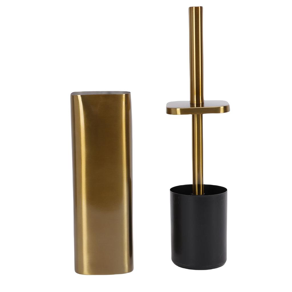 Toilet Brush and Holder Stainless Steel Splashproof Floor Standing Toilet Bowl Cleaner Brush for Bathroom Deep Cleaning