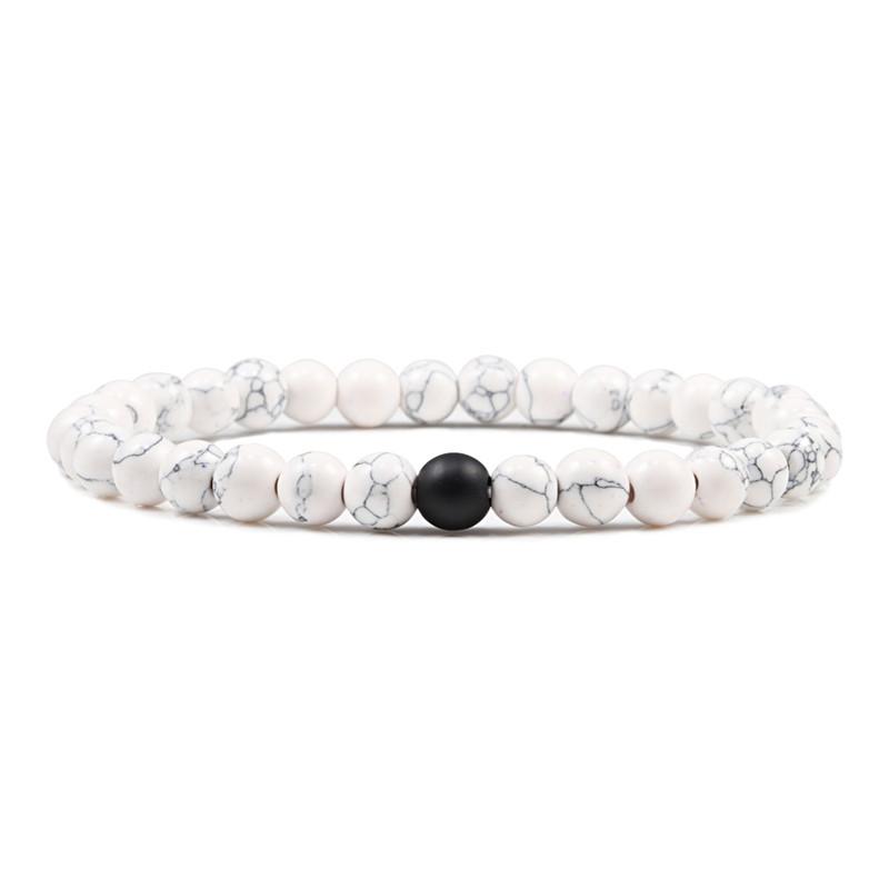 Classic Natural Stone Beaded Bracelet Men Bracelets Women 31+1 Beads Creative Gift for Lovers Best Friend Jewelry Pulsera Mujer