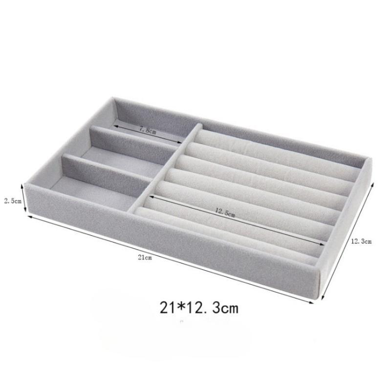 Single-layer Flannel Window-opening Acrylic Jewelry Storage Box, Ring, Earrings, Stud Earrings, Jewelry Finishing and Display Box.