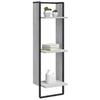 VidaXL Wall Shelf 3 Levels Sonoma Grey 30x25x100 Cm 836306