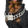 Factory  Cuban Chain Dog Collar Custom Sizes 19mm Lock Gold Stainless Steel Chain
