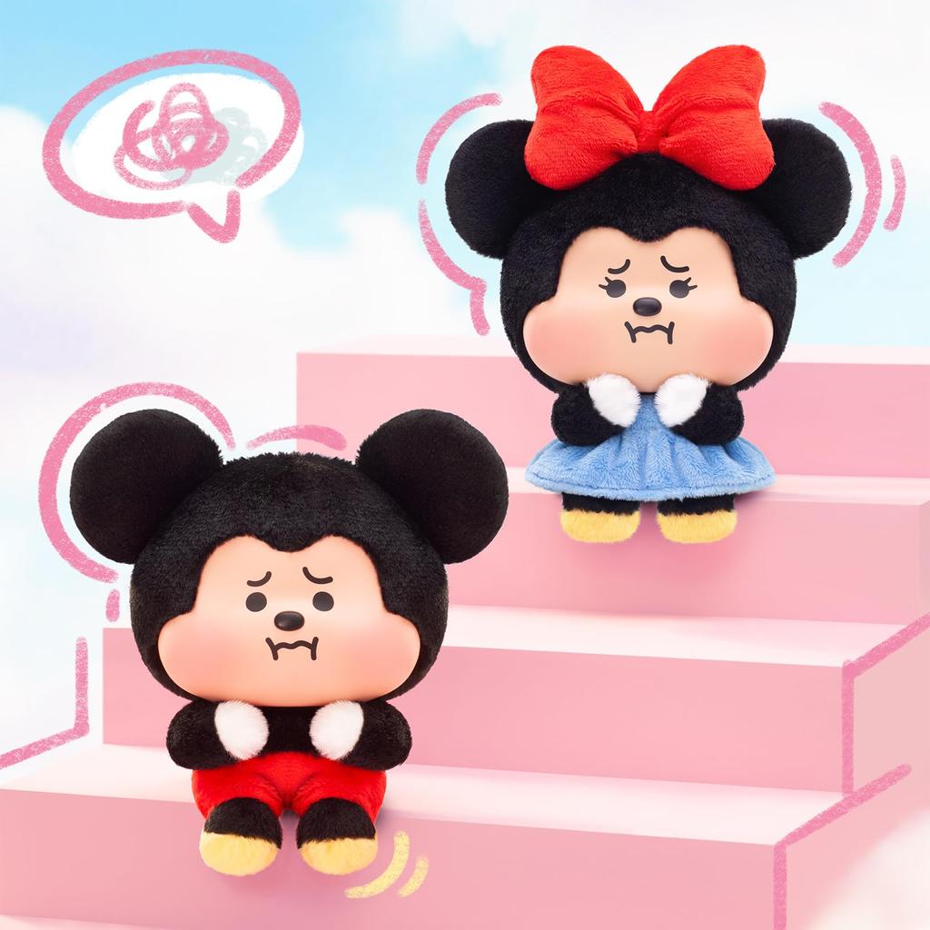 TOP TOY Disney Mickey Minnie Series Plush Charm Gacha Gacha Blind Box Figure Plastic Model Premium Toy Mickey Minnie Character Birthday Present Item &