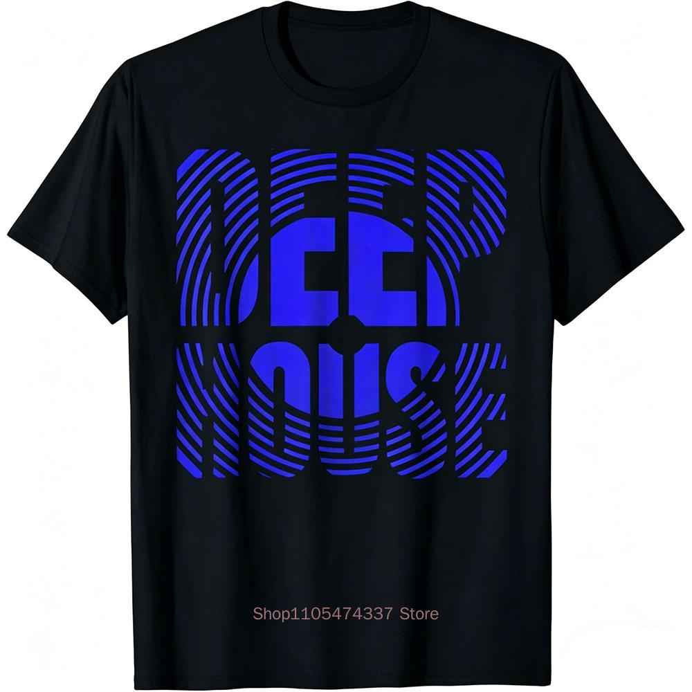 Deep House Musik Kunst Minimalistisches Design Für Dj Raver Edm T-Shirt Individuell Bedruckte Grafik-T-Shirts Vintage T-Shirt Camisas