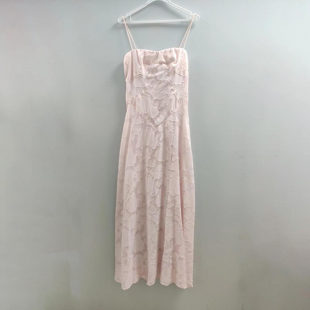 Frühling Sommer Damen Perspektive Urlaub am Meer Slim Fit Camisole Kleid Hohe Taille A Linie Hosenträger Blumendruck Langes Kleid