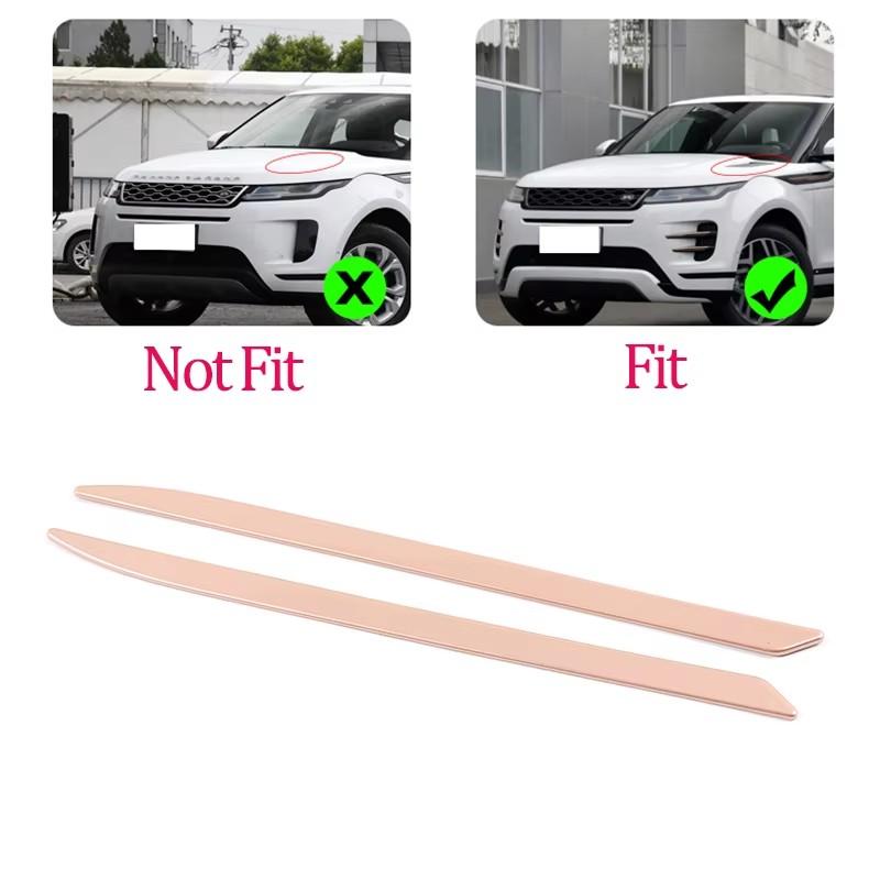 

1 Pair For Land Rover Range Rover Evoque 2020-22 ABS Glossy Black Car Hood Air Vent Outlet Wing Cover Trim Exterior Accessories