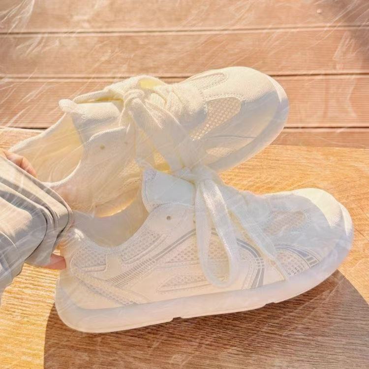 Mesh shoes breathable mesh board shoes new autumn platform casual bread shoes